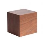 Digitalt vækkeur træ terning - Karlsson Mini Cube Dark Wood Veneer